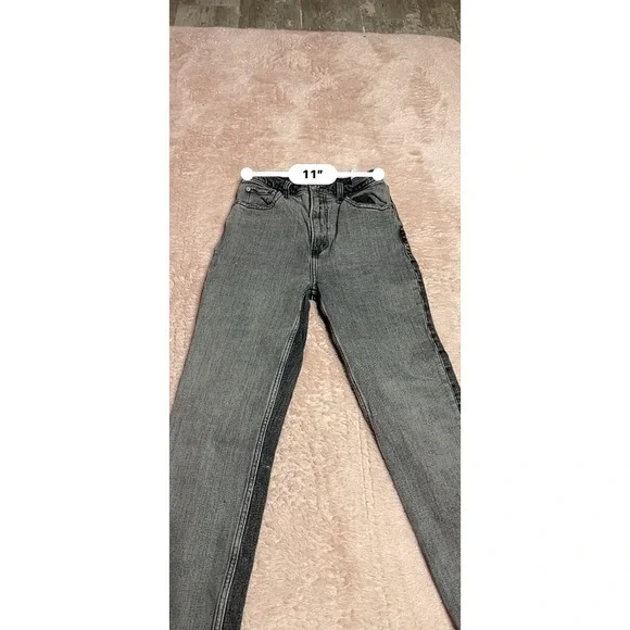 Abercrombie & Fitch The Ankle Straight Ultra High Rise Black Size 25/0R Bin11 - Picture 7 of 7